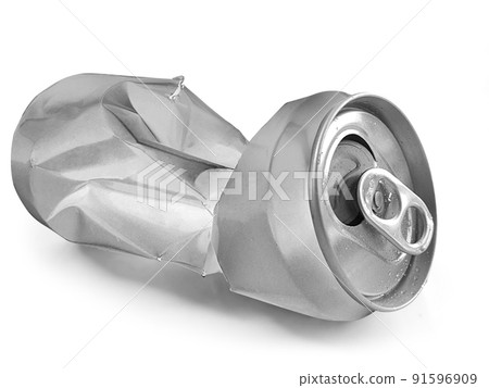 Compressed cans isolated on a white background 91596909
