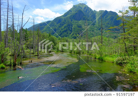 上高地竹澤沼澤和六碧山 91597197