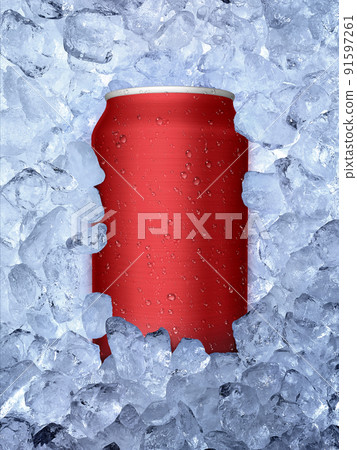 Cans of on ice background Cans of on ice background 91597261