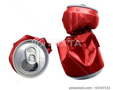 Compressed cans isolated on a white background Compressed cans isolated on a white background 91597332