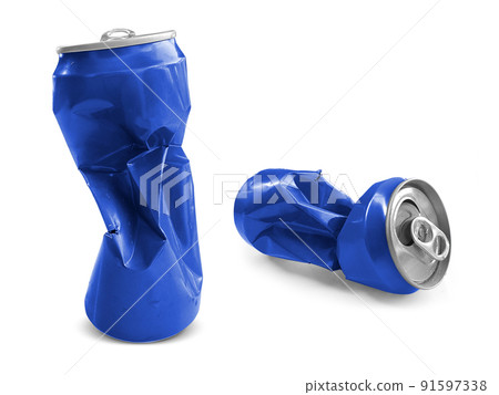 Compressed cans isolated on a white background Compressed cans isolated on a white background 91597338