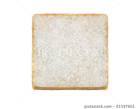 sliced bread isolated on white background 91597601