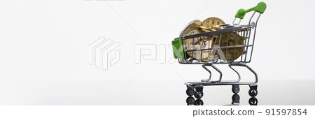 Basket filled with coins crypto currency bitcoin ethereum litetcoin Basket filled with coins crypto currency bitcoin ethereum litetcoin 91597854