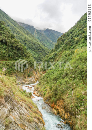 A tributary of the Urubamba River A tributary of the Urubamba River 91598118