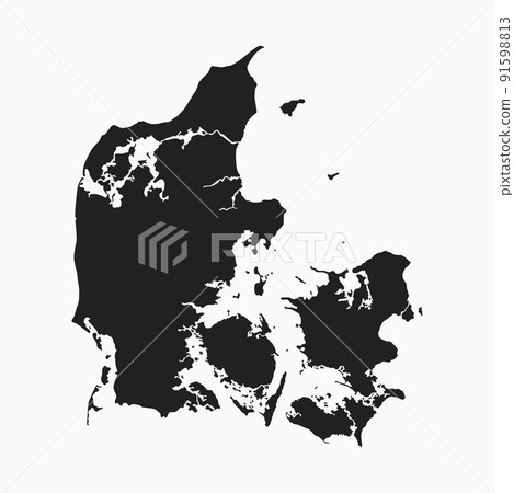 Vector map Denmark, template outline country 91598813