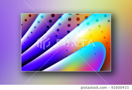 Image gallery with blended art vector elements 91600433