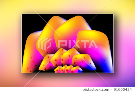 Image gallery with blended art vector elements 91600434