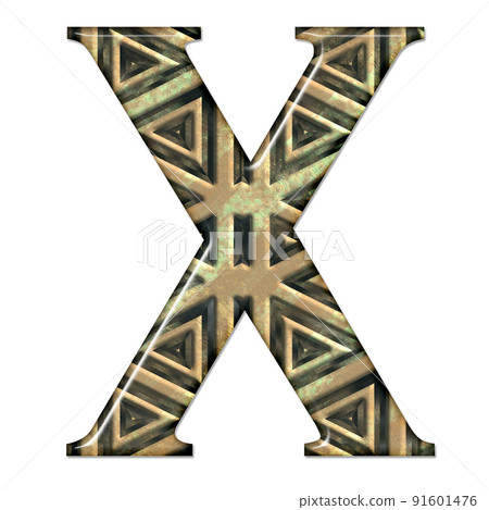 3D render of composite material alphabet letter 3D render of composite material alphabet letter 91601476