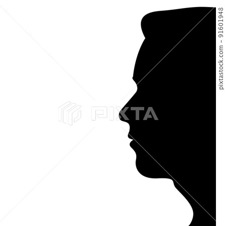 side view of man face vector illustration - Stock Illustration ...