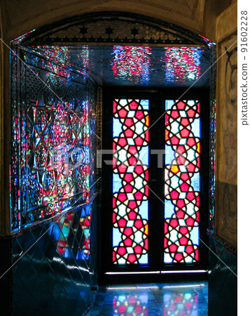 Interior of Nasir ol Molk Mosque, Shiraz Iran 91602228