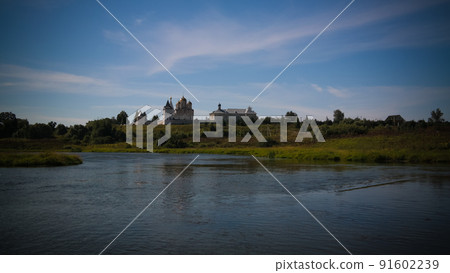 Exterior view to Mozhajskij Luzhetsky Feropontov Monastery, mozhaysk Moscow region, Russia 91602239