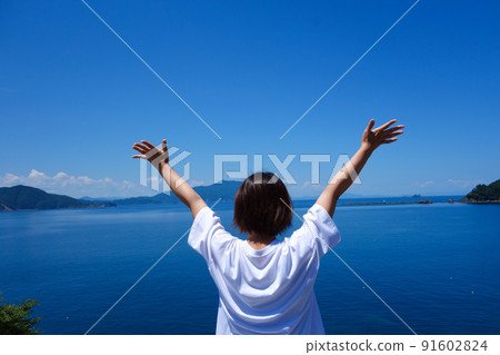 藍天碧海女後視 藍天碧海女後視 91602824