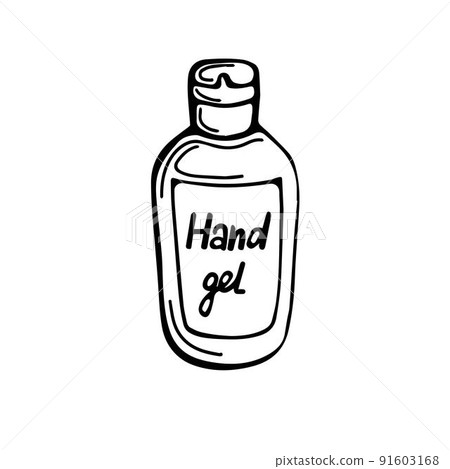 hand sanitizer. hand drawn vector illustration hand sanitizer. hand drawn vector illustration 91603168