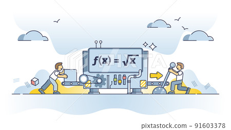 Function usage for automated and smart process procedure outline concept Function usage for automated and smart process procedure outline concept 91603378