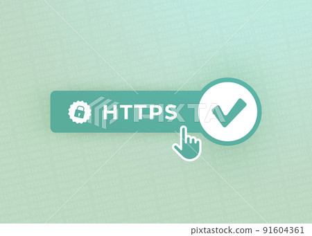 HTTPS vector concept illustration. Hypertext Transfer Protocol Secure. Advantage TLS Transport Layer Security. Surfing safe with https SSL certificate encryption 91604361