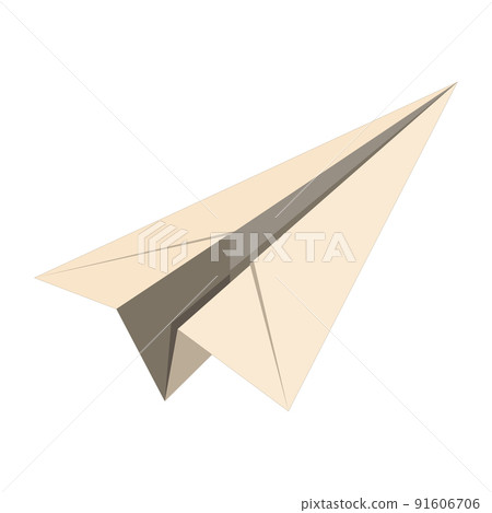 Origami paper airplane. Vector illustration of paper plane isolated on white Origami paper airplane. Vector illustration of paper plane isolated on white 91606706