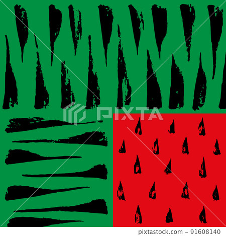 Art watermelon. Minimal summer fruit abstract red 91608140