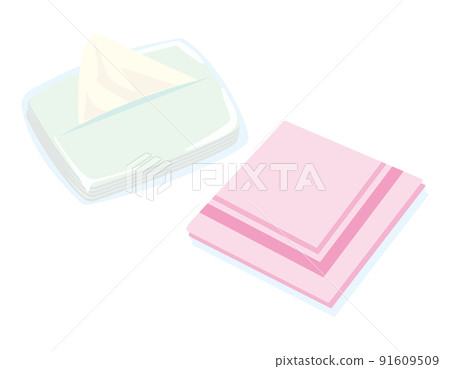 袖珍紙巾手帕矢量圖 91609509