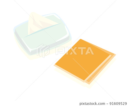 Pocket tissue handkerchief vector illustration Pocket tissue handkerchief vector illustration 91609529