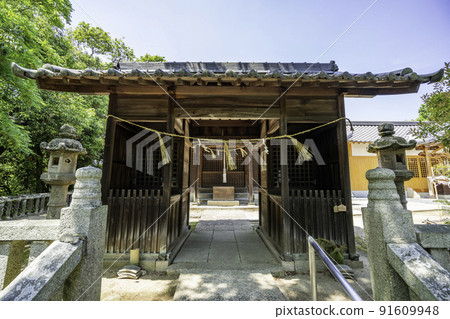 八浜八幡宮 開神社 瑞神門 岡山縣玉野市 91609948