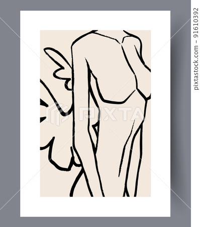 Scandinavian abstract vector print. 91610392