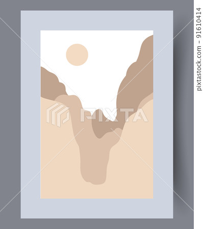 Scandinavian abstract vector print set. Scandinavian abstract vector print set. 91610414