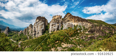Meteora rocks, Greece. 91610925