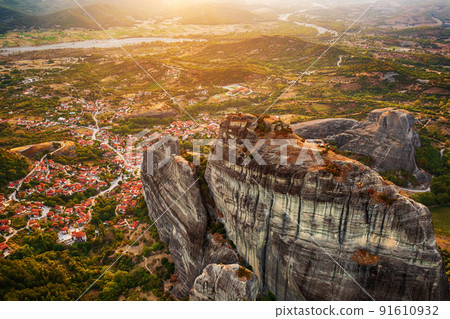 Meteora rocks, Greece. Meteora rocks, Greece. 91610932