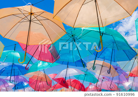 Umbrella sky, umbrella and blue sky image Umbrella sky, umbrella and blue sky image 91610996