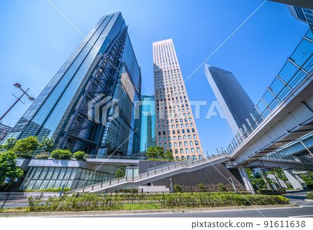 Tokyo cityscape in Japan The hottest days in the city center for 7 consecutive days ... Shiodome where the figure disappeared due to the heat ... The number of people infected with corona increased sharply ... = July 1st 91611638