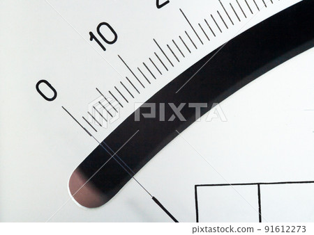 scale with an arrow on a white background. Device for measuring the strength of electric current. 91612273
