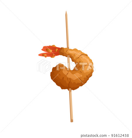 shrimp fried cartoon vector illustration shrimp fried cartoon vector illustration 91612438