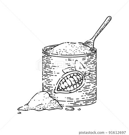 chocolate powder sketch hand drawn vector chocolate powder sketch hand drawn vector 91612697