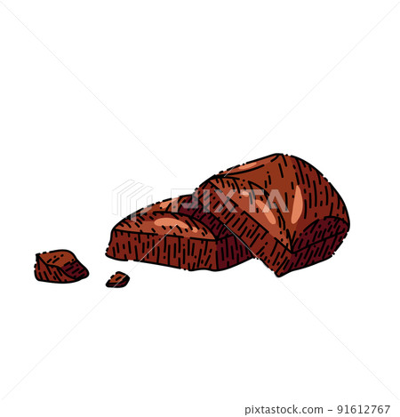 chocolate pieces sketch hand drawn vector chocolate pieces sketch hand drawn vector 91612767