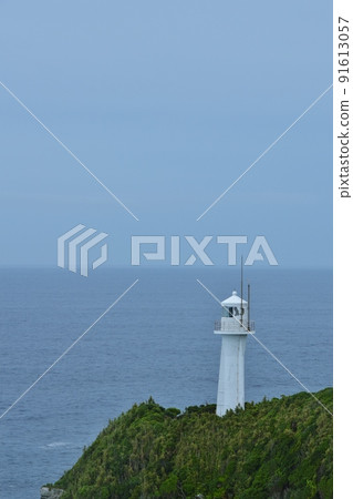 Cape Ashizuri Lighthouse before the typhoon comes Kochi 91613057