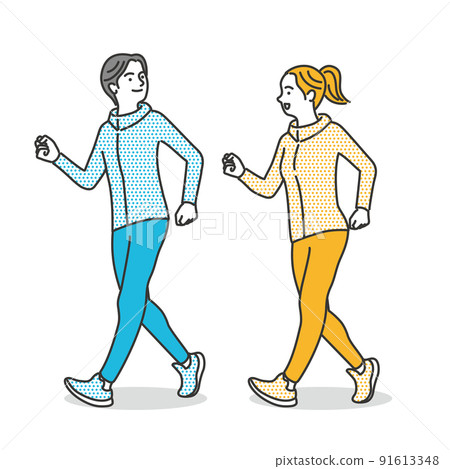 Young couple walking 91613348