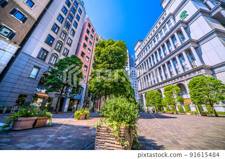 Tokyo cityscape of Japan 7 consecutive hot days in central Tokyo ... It's like midsummer, an Italian town with a blue sky ... = July 1st Tokyo cityscape of Japan 7 consecutive hot days in central Tokyo ... It's like midsummer, an Italian town with a blue sky ... = July 1st 91615484