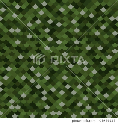 Abstract forest green halftones fish scale surface. Colored marine texture Abstract forest green halftones fish scale surface. Colored marine texture 91615531