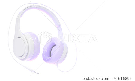 Purple and white discount headset