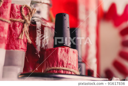 Set of professional manicure tools. Set of professional manicure tools. 91617836