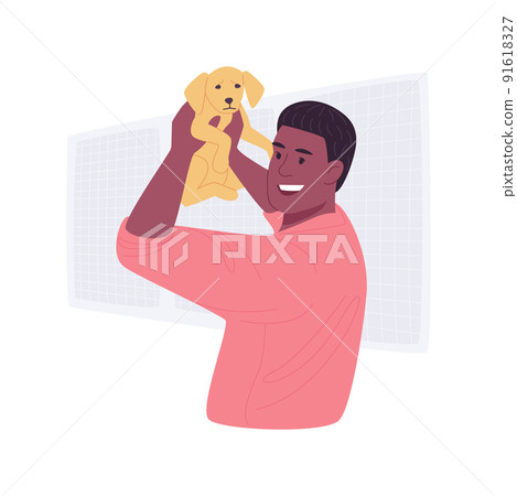 Choosing a pet isolated cartoon vector illustrations. Choosing a pet isolated cartoon vector illustrations. 91618327