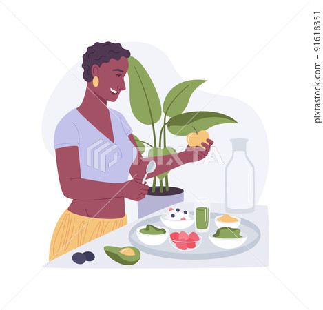 Ayurvedic diet isolated cartoon vector illustrations. 91618351