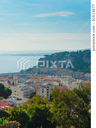 Sanremo aerial cityscape mediterranean Italy Sanremo aerial cityscape mediterranean Italy 91618677
