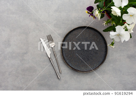 Table setting, top view Table setting, top view 91619294