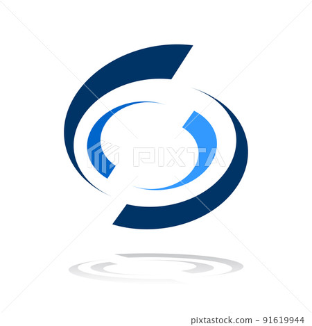 Abstract Blue Rotation Motion Icon. Element for Design. 91619944