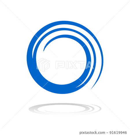 Spiral Element for Design. Abstract Blue Icon. 91619946