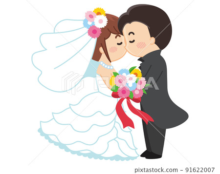 新娘和新郎的誓言親吻婚禮婚禮 91622007