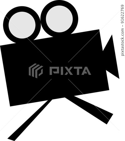 Cute simple icon illustration of projector 91622769