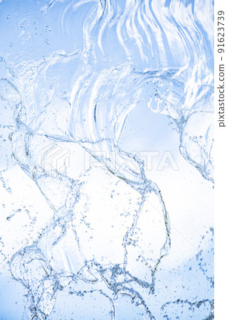 Vertical composition of splashes and sky 91623739