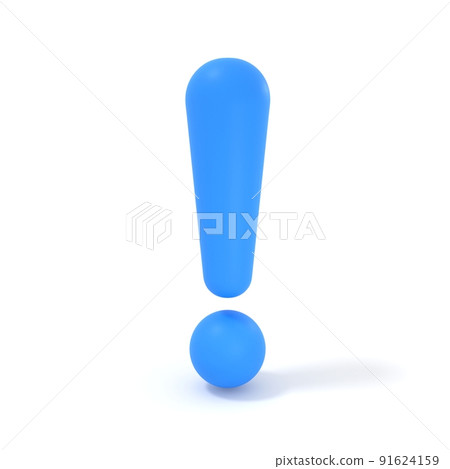 藍色感嘆號 3DCG 91624159